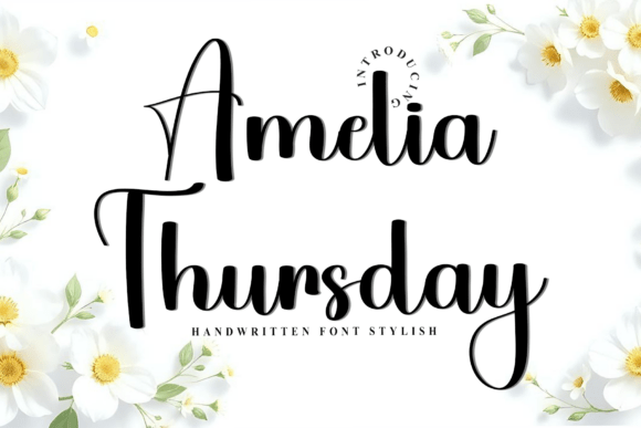 Amelia Thursday: A Soft Script Font for Makers