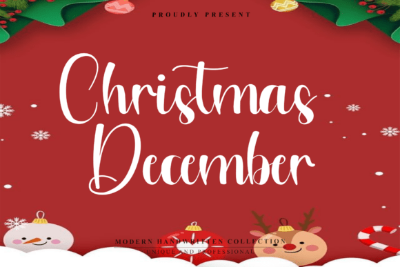 Chirstmas December Font for Brand Identity