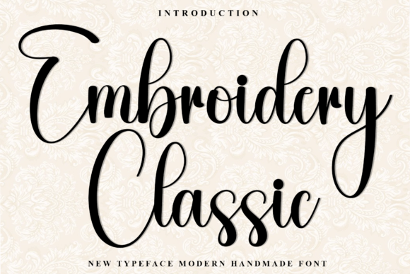 Embroidery Classic: A Festive Typeface for Web Design