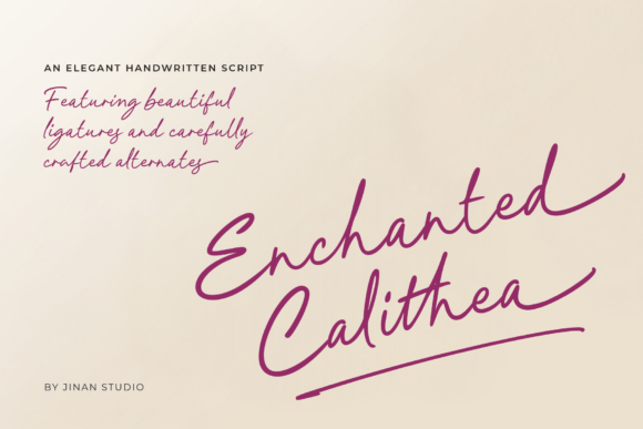 Enchanted Calithea: A Refined Script Typeface