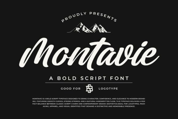 Montavie: A Bold Script Font for Editorial Design