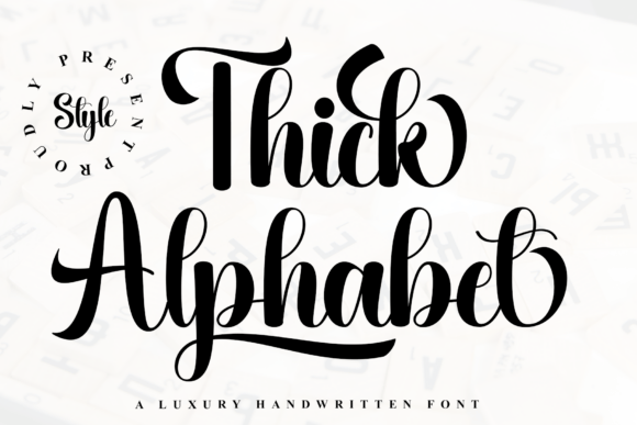 Thick Alphabet: A Modern Script Typeface for Branding