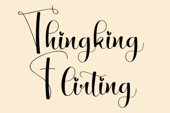 Thingking Flirting: An Elegant Script Font for Editorial Design
