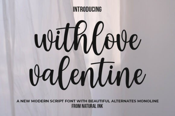With Love Valentine Font for Branding